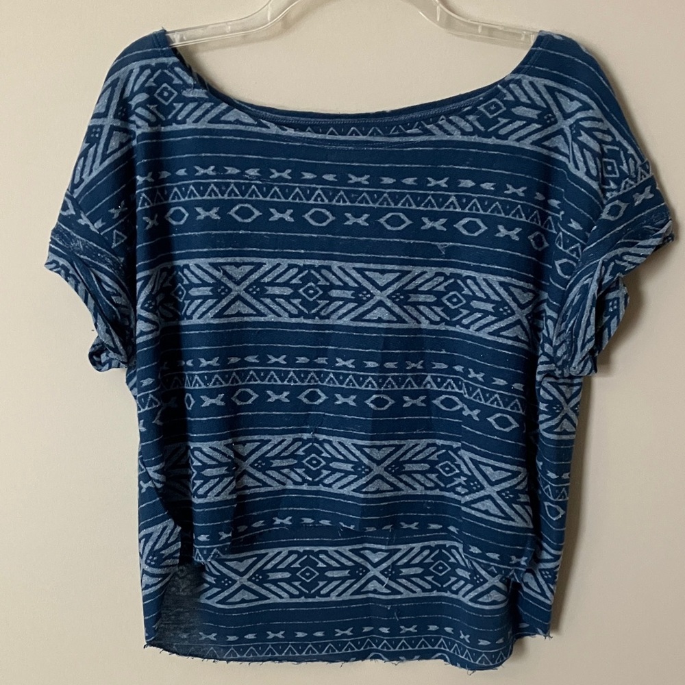 Hollister Blue Patterned Women's Top